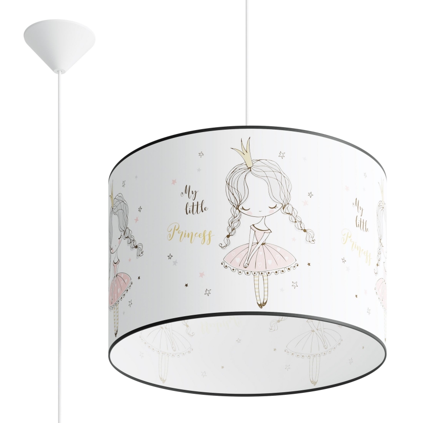 Bērnu lustra ar auklu PRINCESS 1xE27/15W/230V d. 40 cm princese
