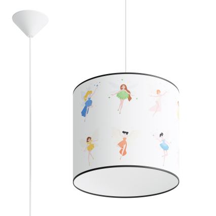 Bērnu lustra ar auklu FAIRY 1xE27/15W/230V d. 30 cm pasaka