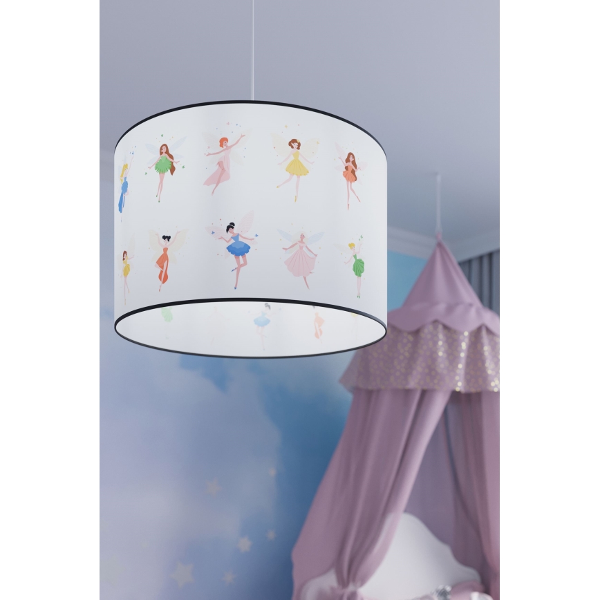 Bērnu lustra ar auklu FAIRY 1xE27/15W/230V d. 40 cm pasaka