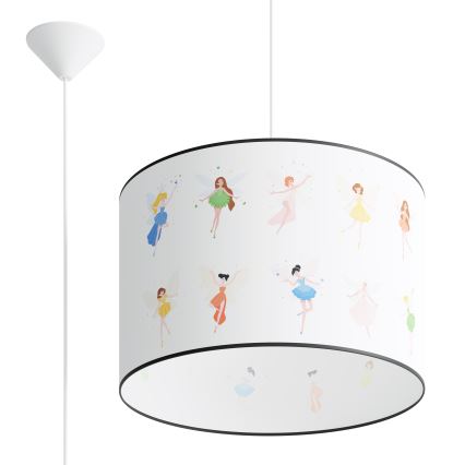 Bērnu lustra ar auklu FAIRY 1xE27/15W/230V d. 40 cm pasaka