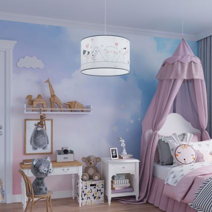 Bērnu lustra ar auklu CAT 1xE27/15W/230V d. 40 cm kaķis