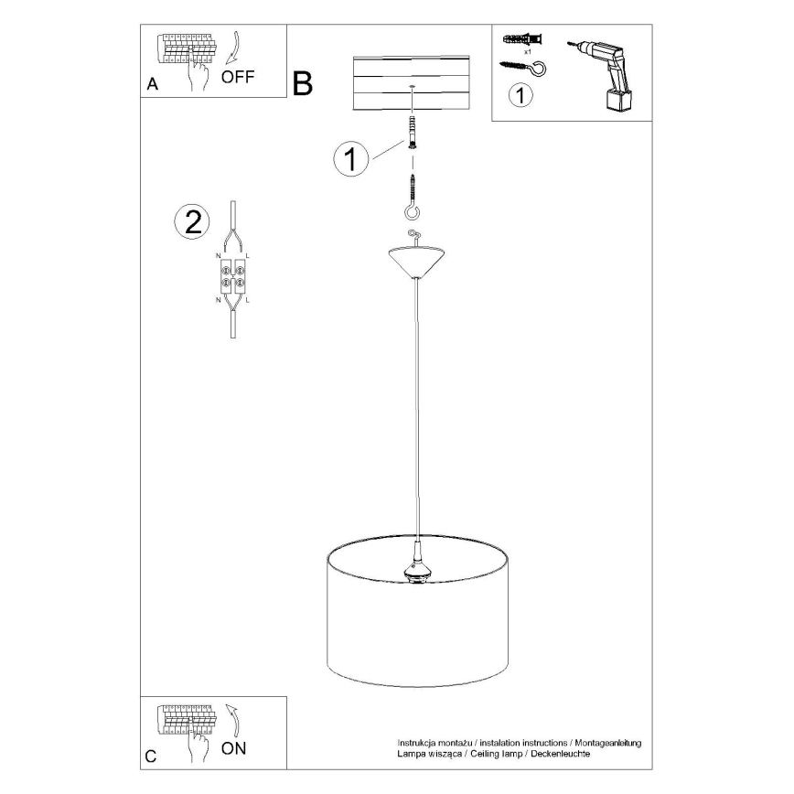 Bērnu lustra ar auklu CAT 1xE27/15W/230V d. 40 cm kaķis