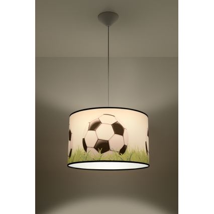 Bērnu lustra ar auklu FOOTBALL 1xE27/15W/230V d. 40 cm futbols