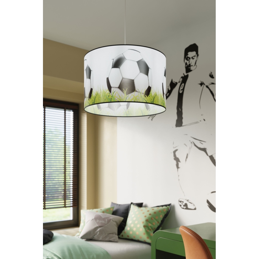 Bērnu lustra ar auklu FOOTBALL 1xE27/15W/230V d. 40 cm futbols
