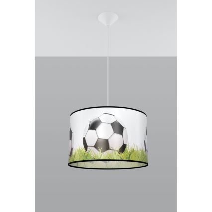 Bērnu lustra ar auklu FOOTBALL 1xE27/15W/230V d. 40 cm futbols