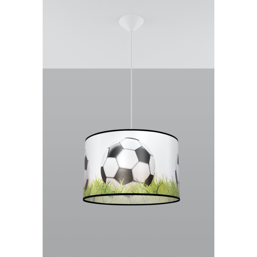 Bērnu lustra ar auklu FOOTBALL 1xE27/15W/230V d. 40 cm futbols