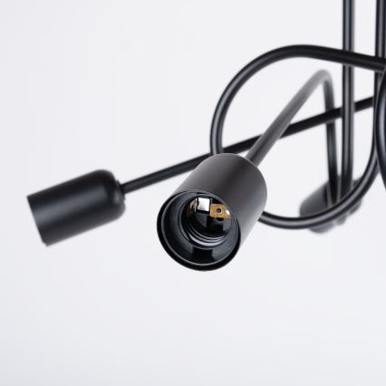 Virsapmetuma lustra LOOP 5xE27/15W/230V melna