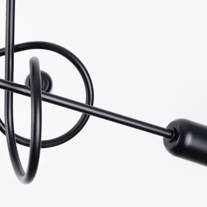 Virsapmetuma lustra LOOP 5xE27/15W/230V melna