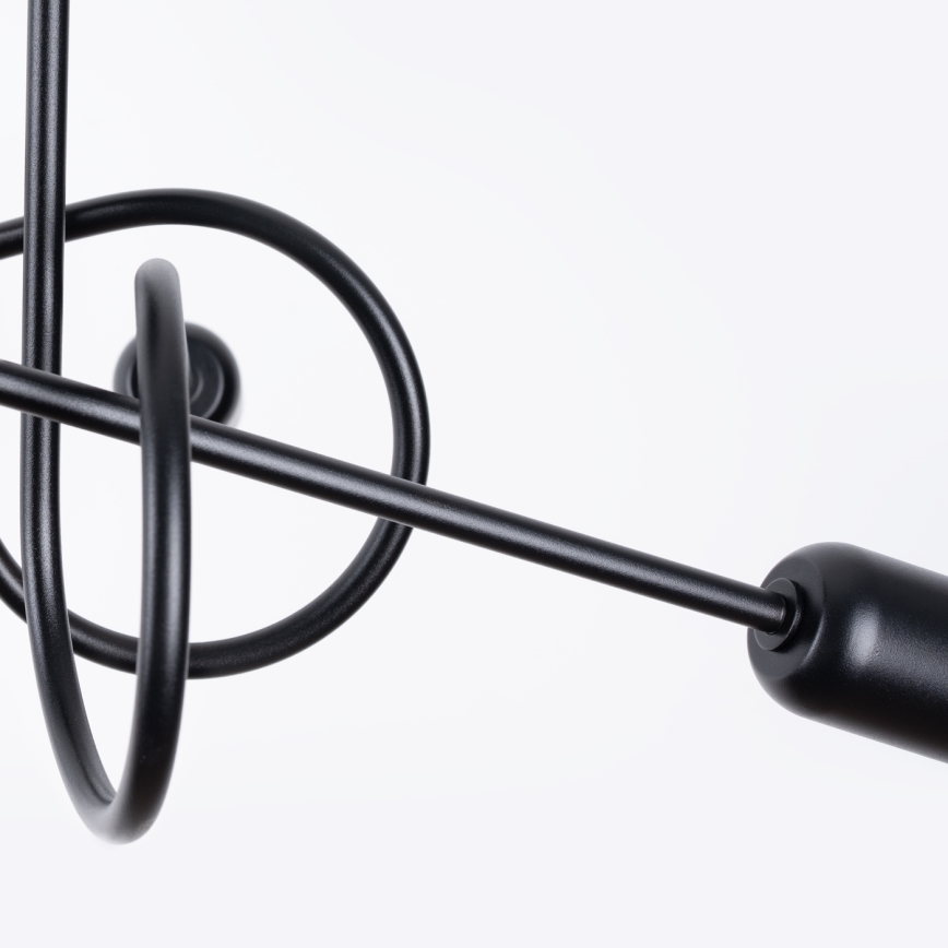 Virsapmetuma lustra LOOP 5xE27/15W/230V melna