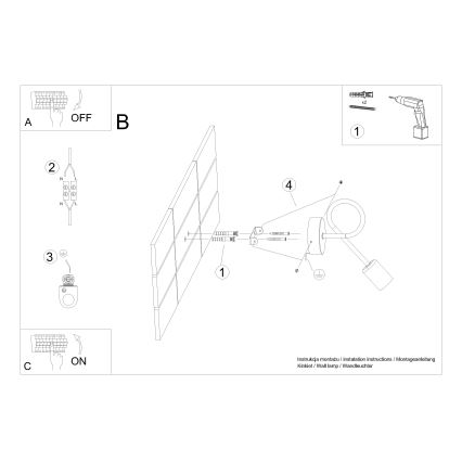 Sienas lampa LOOP 1xE27/15W/230V zelta