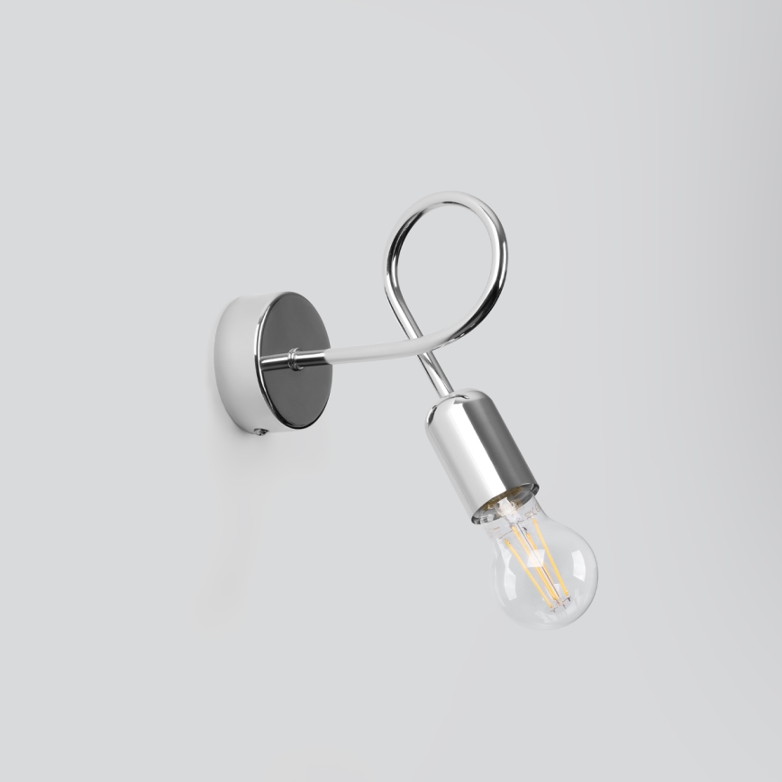 Sienas lampa LOOP 1xE27/15W/230V spīdīgi hromēts
