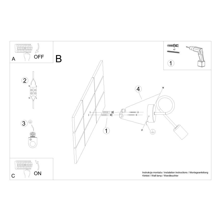 Sienas lampa LOOP 1xE27/15W/230V spīdīgi hromēts