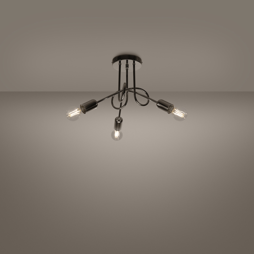 Virsapmetuma lustra LOOP 3xE27/15W/230V spīdīgi hromēts