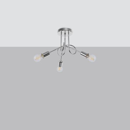 Virsapmetuma lustra LOOP 3xE27/15W/230V spīdīgi hromēts