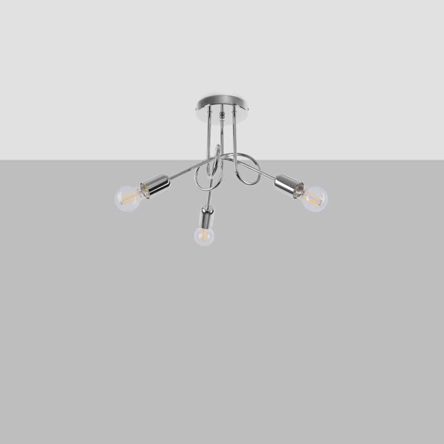 Virsapmetuma lustra LOOP 3xE27/15W/230V spīdīgi hromēts