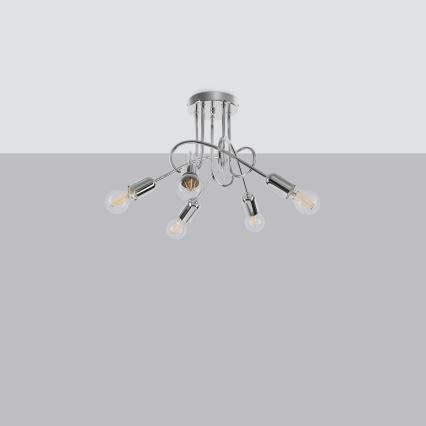 Virsapmetuma lustra LOOP 5xE27/15W/230V spīdīgi hromēts