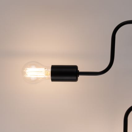 Virsapmetuma lustra VECTOR 6xE27/15W/230V melna