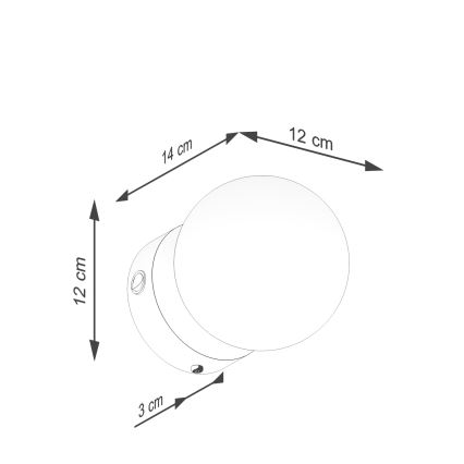 Sienas lampa YOLI 1xG9/8W/230V balta