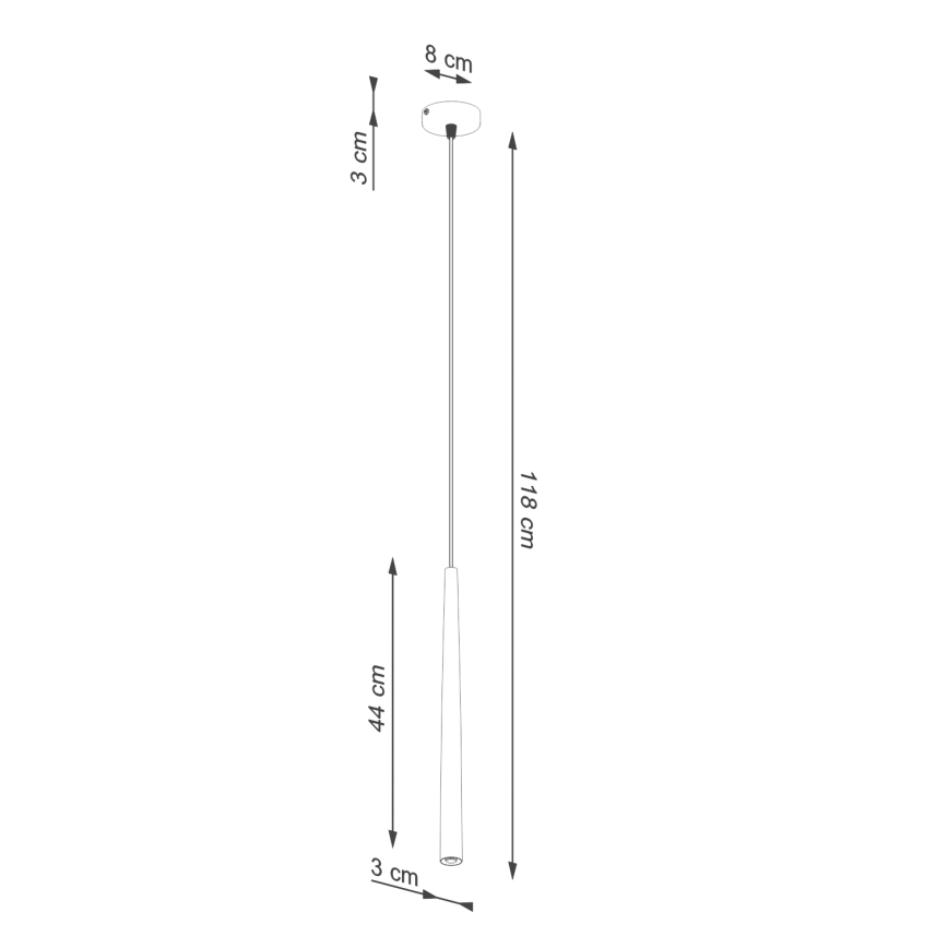 Lustra ar auklu BLISS 1xG9/8W/230V melna