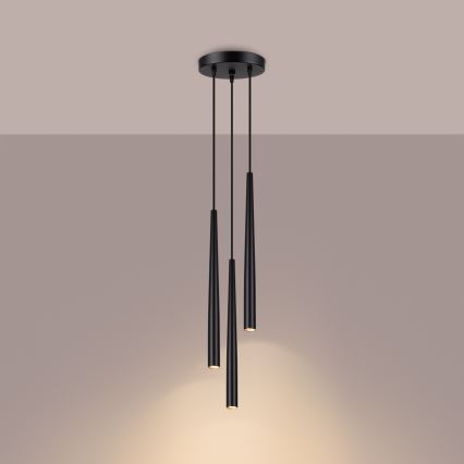Lustra ar auklu BLISS 3xG9/8W/230V melna