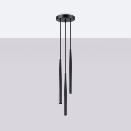 Lustra ar auklu BLISS 3xG9/8W/230V melna