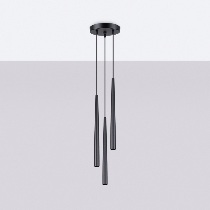 Lustra ar auklu BLISS 3xG9/8W/230V melna