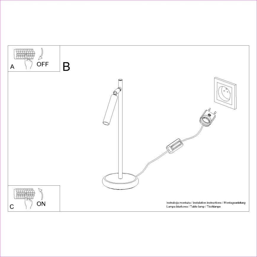 Galda lampa PASTELO 1xG9/8W/230V melna