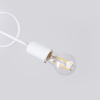 Virsapmetuma lustra LOOP 2xE27/15W/230V balta