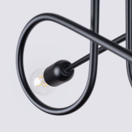 Virsapmetuma lustra LOOP 2xE27/15W/230V melna