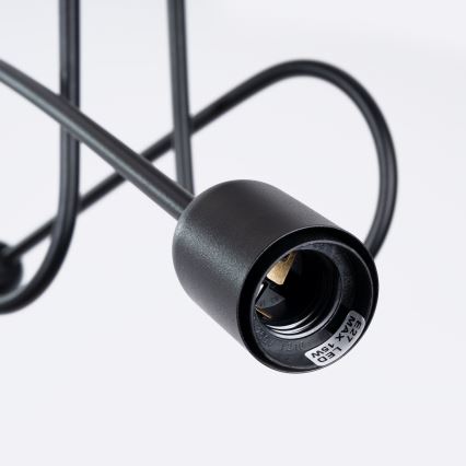 Virsapmetuma lustra LOOP 2xE27/15W/230V melna
