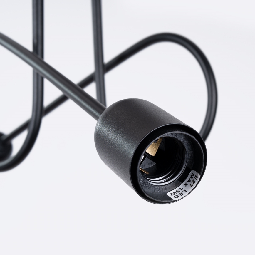 Virsapmetuma lustra LOOP 2xE27/15W/230V melna