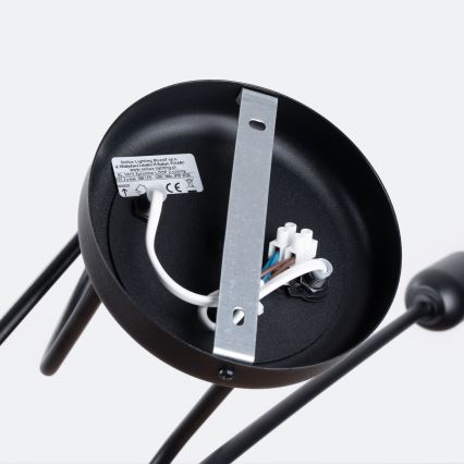 Virsapmetuma lustra LOOP 2xE27/15W/230V melna