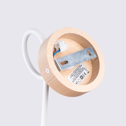 Sienas lampa EMBER 1xE27/15W/230V balta/bēša/dižskābardis