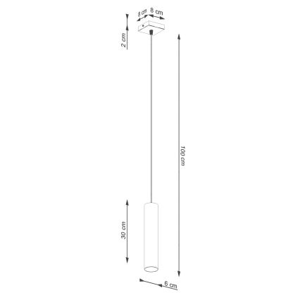 Lustra ar auklu LAGOS 1xGU10/10W/230V krēmkrāsa