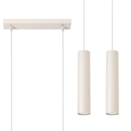 Lustra ar auklu LAGOS 2xGU10/10W/230V krēmkrāsa