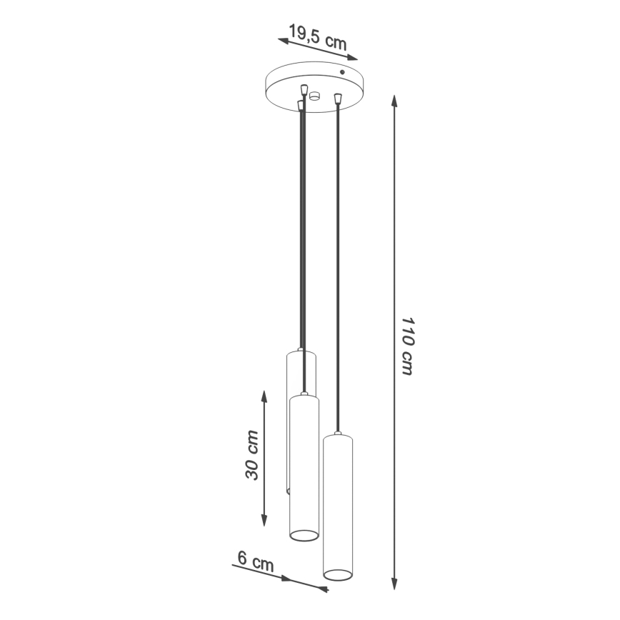 Lustra ar auklu LAGOS 3xGU10/10W/230V krēmkrāsa