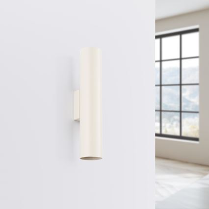 Sienas lampa LAGOS 2xGU10/10W/230V krēmkrāsa