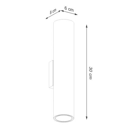 Sienas lampa LAGOS 2xGU10/10W/230V krēmkrāsa