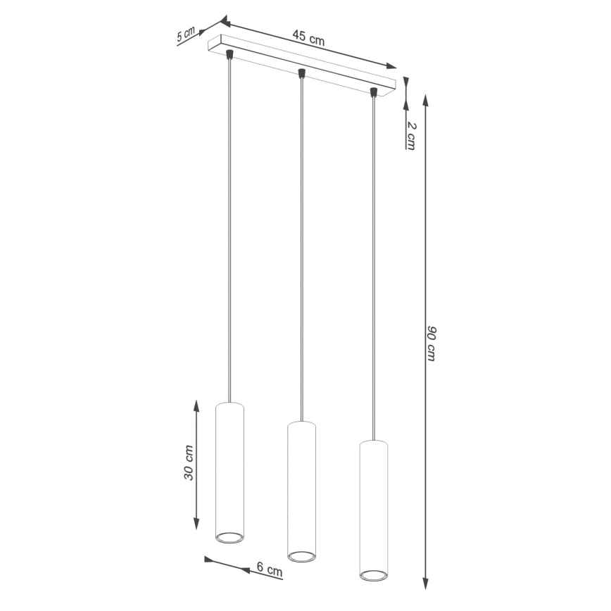 Lustra ar auklu LAGOS 3xGU10/10W/230V zaļa
