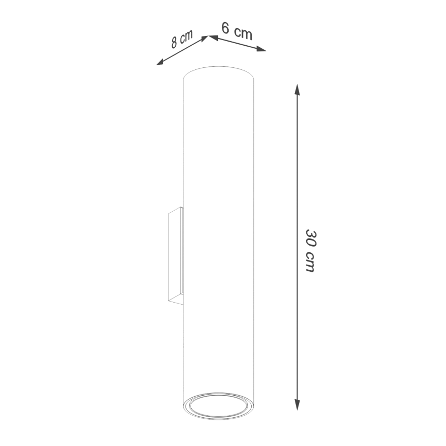 Sienas lampa LAGOS 2xGU10/10W/230V sarkana