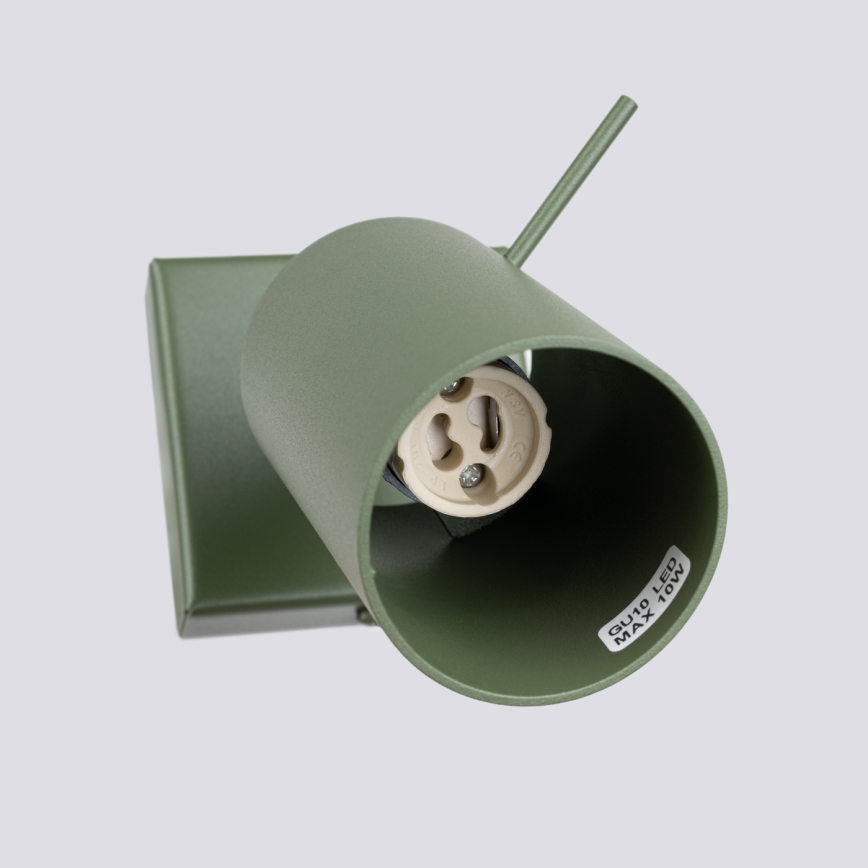 Sienas starmetis RING 1xGU10/10W/230V zaļa