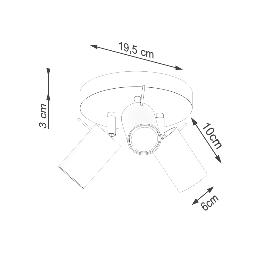 Starmetis RING 3xGU10/10W/230V zaļa