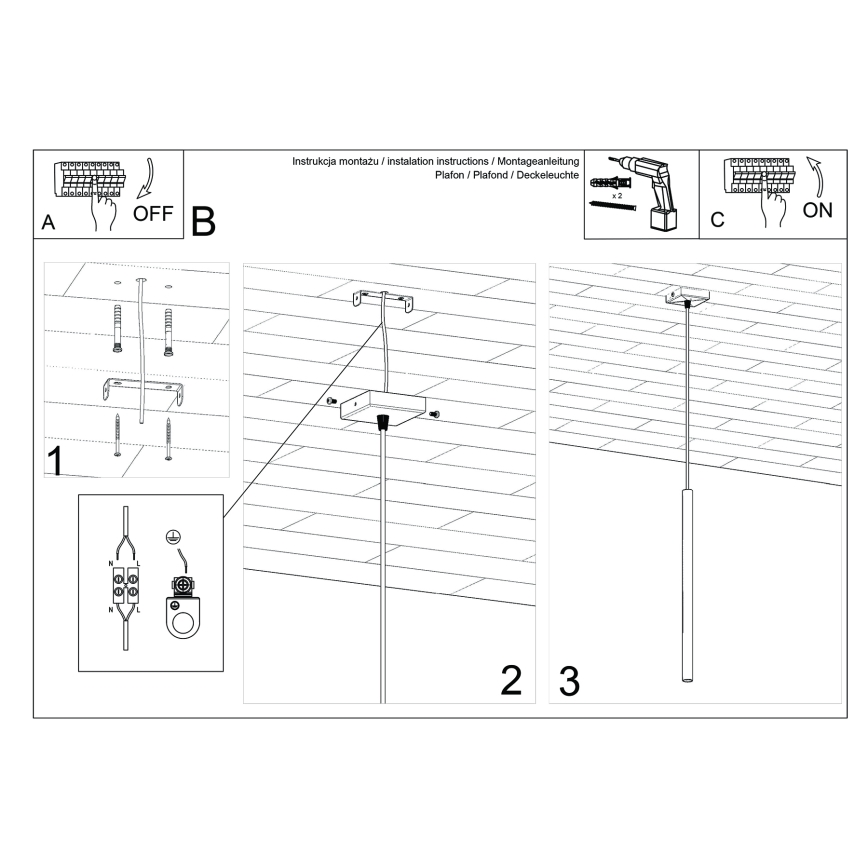 Lustra ar auklu PASTELO 1xG9/8W/230V krēmkrāsa