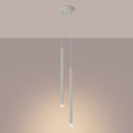 Lustra ar auklu PASTELO 2xG9/8W/230V krēmkrāsa