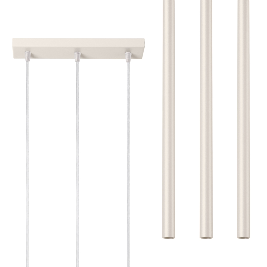 Lustra ar auklu PASTELO 3xG9/8W/230V krēmkrāsa