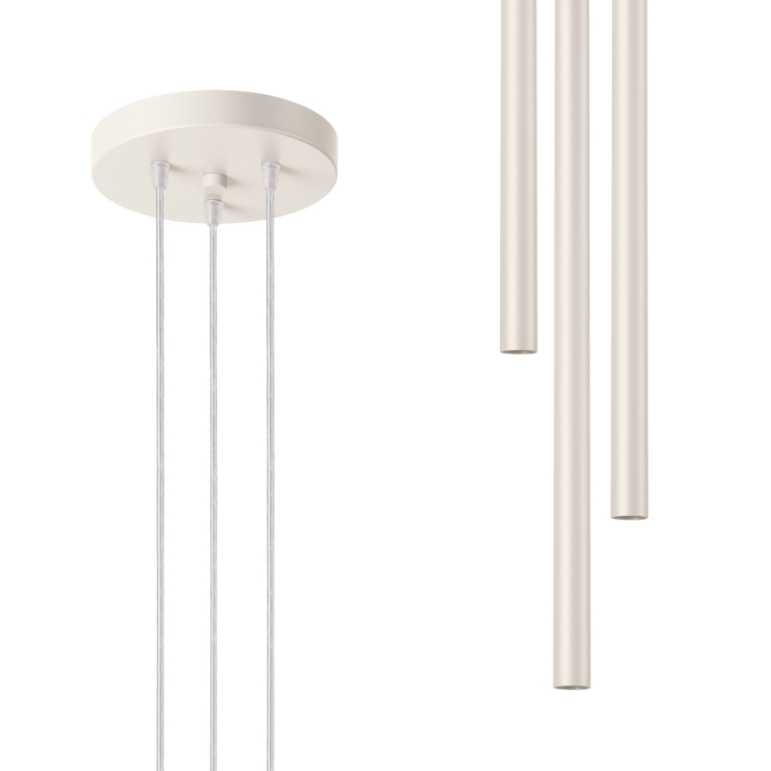 Lustra ar auklu PASTELO 3xG9/8W/230V krēmkrāsa