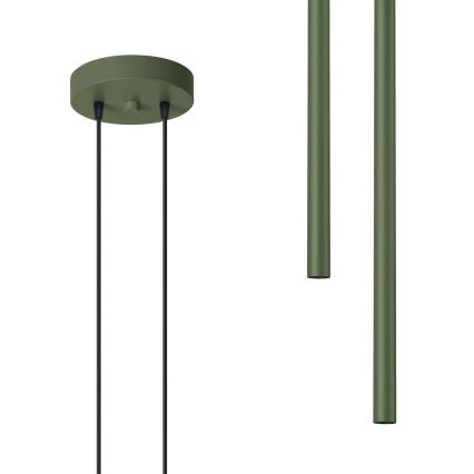 Lustra ar auklu PASTELO 2xG9/8W/230V zaļa