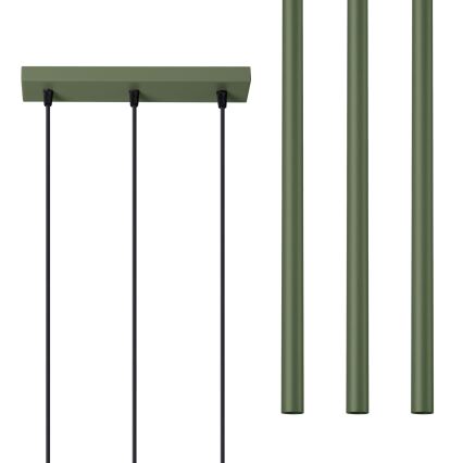Lustra ar auklu PASTELO 3xG9/8W/230V zaļa