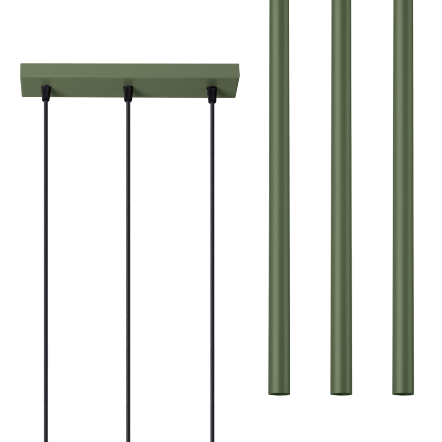 Lustra ar auklu PASTELO 3xG9/8W/230V zaļa