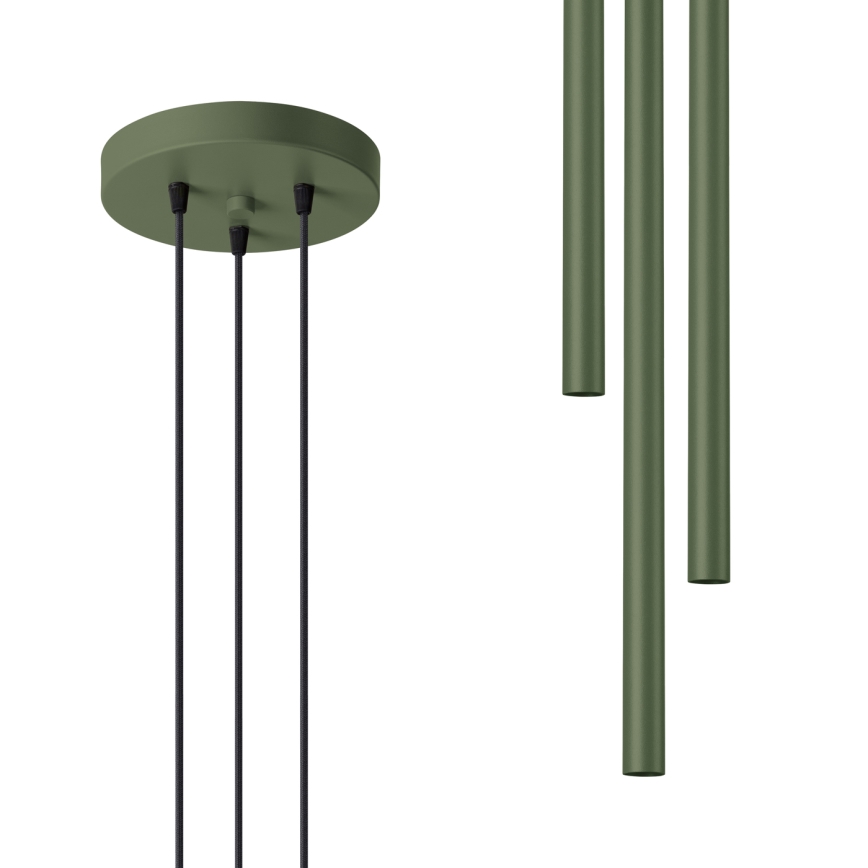 Lustra ar auklu PASTELO 3xG9/8W/230V zaļa